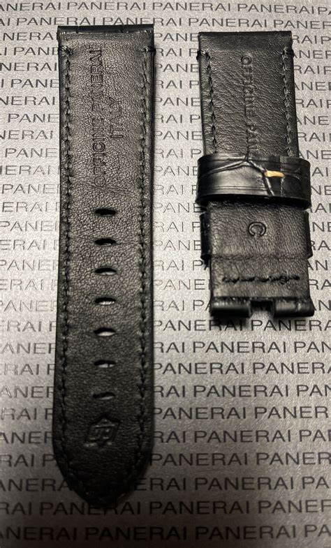 panerai black alligator deployant replica|panerai accessories.